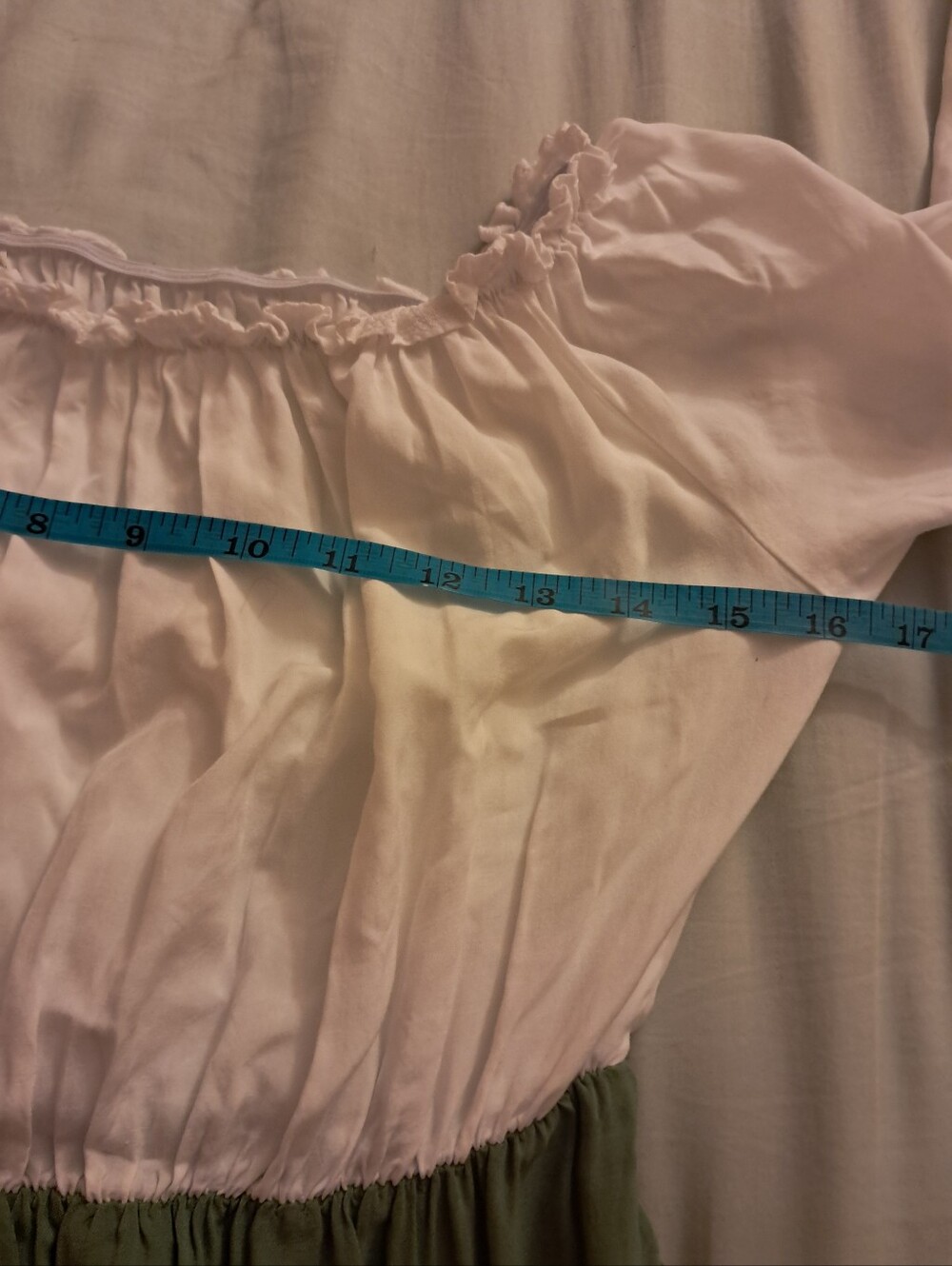 Vtg Y2k Inspired Dress Women's Medium Green White Medieval Ren Faire Costume - Picture 6 of 8